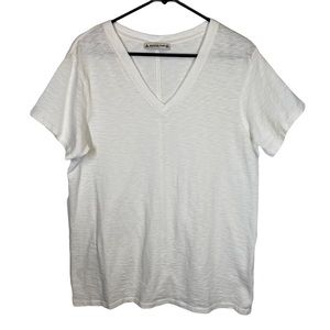 American Giant White 100% Supima Cotton V-Neck Short Sleeve T-Shirt XL